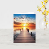 Houten Dock en Zonsopgang Sympathie Dank U Kaart (Gele Bloem)