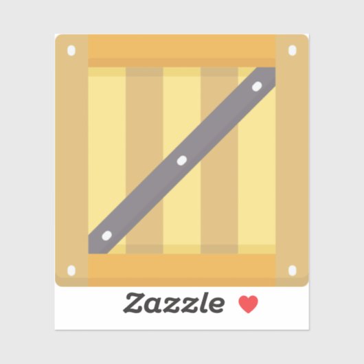 Houten doos sticker (Vel)