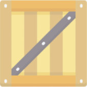 Houten doos sticker (Voorkant)