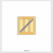 Houten doos sticker (Vel)