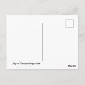 Houten doos, verborgen: Geocaching Briefkaart (Achterkant)