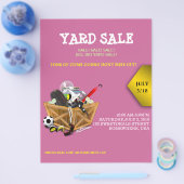 Houten doos vol met Goodies Yard Sale Flyer (Enkel)