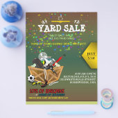 Houten doos vol met Goodies Yard Sale Flyer (Enkel)