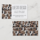 Houten dorpsontwerp visitekaartje (Voorkant / Achterkant)