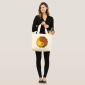 Houten Draak Grote Tote Bag (Voorkant (model))
