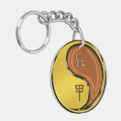 Houten Draak Sleutelhanger (Voorkant Links)