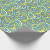 Houten draken cadeaupapier (Hoek)