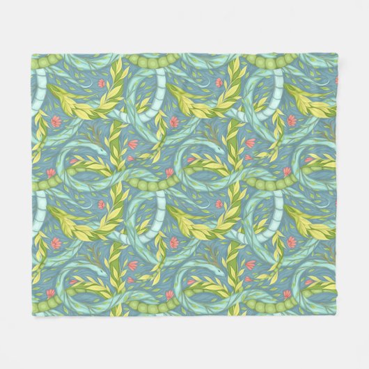 Houten draken fleece deken (Voorkant (Horizontaal))