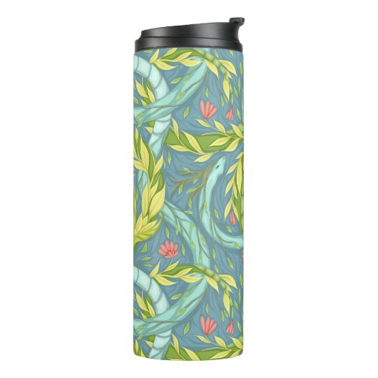 Houten draken thermosbeker (Gedraaid links)