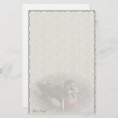 Houten Eend Aangepaste Briefpapier (Voorkant / Achterkant)