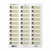 Houten Eend Adreslabels Etiket (Full Sheet)