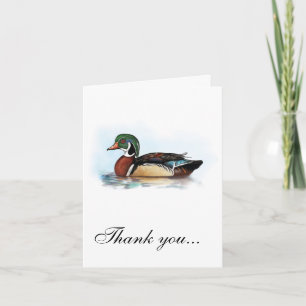 Houten eend Bedankt Notecard Blank