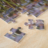 Houten eend in wetland legpuzzel (Zijkant)