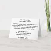 Houten Eend, Mannetje in avondlicht, Kaart (Achterkant)