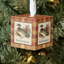 Houten Eend met Festieve Kerstgroen en Schotse Rui