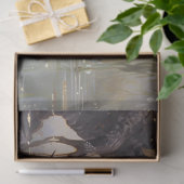 Houten Eend op de Vijver Kunstwerk Decoupage Tissuepapier (Geschenk)