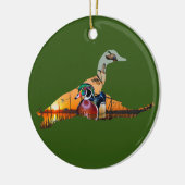 houten eend Ornament, vliegende Mallard Keramisch Ornament (Links)