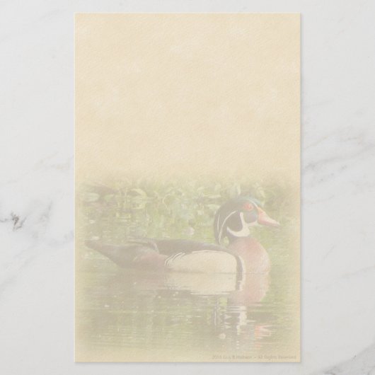 Houten Eend Persoonlijk Briefpapier (Voorkant)