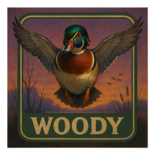Houten Eend Poster