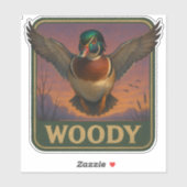 Houten Eend Sticker (Vel)