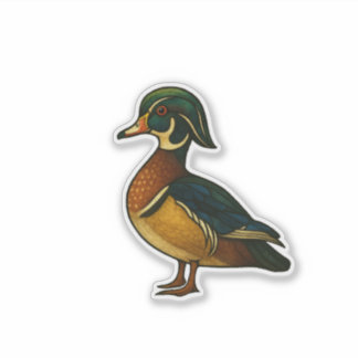 Houten Eend Sticker