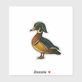 Houten Eend Sticker