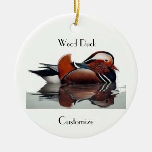 Houten Eend Thunder_Cove Keramisch Ornament (Voorkant)