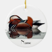 Houten Eend Thunder_Cove Keramisch Ornament (Achterkant)