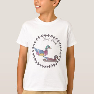 Houten Eend vogelsoort logo vogelaar sticker T-shirt