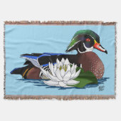 Houten Eend Waterlelie Deken (Voorkant)
