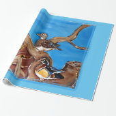 Houten Eenden Cadeaupapier (Uitgerold)
