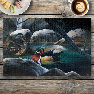 Houten Eenden Koppel Vijver Natuur Wilde Dieren Kl Legpuzzel