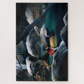 Houten Eenden Koppel Vijver Natuur Wilde Dieren Kl Legpuzzel (Verticaal)