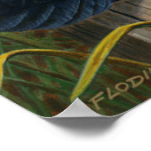 Houten eenden op nestkastschilderij - poster (Hoek)