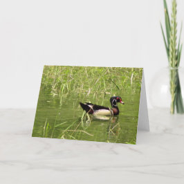 Houten Eendendrak Wenskaart Kaart