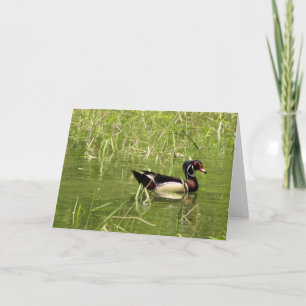 Houten Eendendrak Wenskaart Kaart