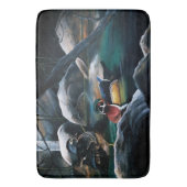 Houten eendenvijver badmat (Voorkant Verticaal)