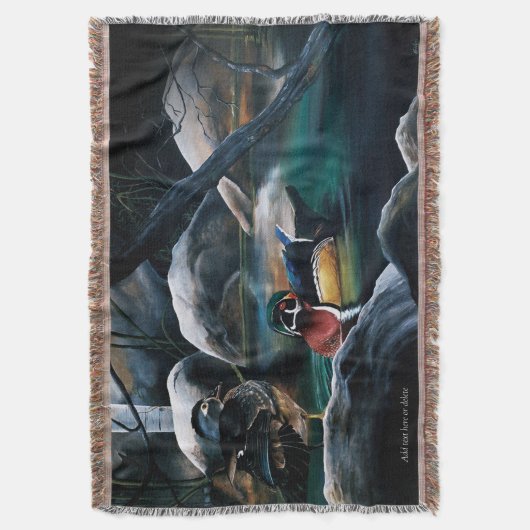 Houten eendenvijver deken (Voorkant Verticaal)