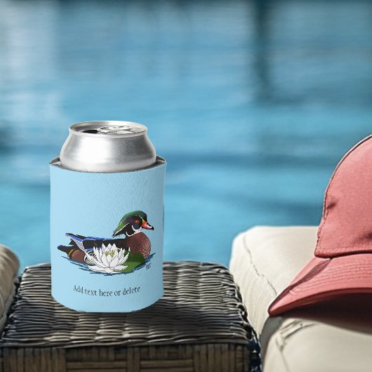 Houten eendenwaterlelie blikjeskoeler