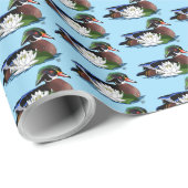 Houten eendenwaterlelie cadeaupapier (Rol Hoek)