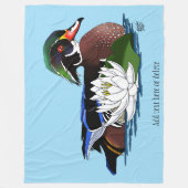 Houten eendenwaterlelie fleece deken (Voorkant)
