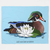 Houten eendenwaterlelie fleece deken (Voorkant (Horizontaal))