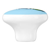 Houten eendenwaterlelie keramische knop (Zijkant)