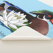 Houten eendenwaterlelie sherpa deken (3/4)