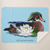 Houten eendenwaterlelie sherpa deken (Voorkant (horizontaal))