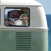 Houten eendenwaterlelie sticker