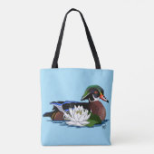 Houten eendenwaterlelie tote bag (Achterkant)
