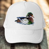 Houten eendenwaterlelie trucker pet