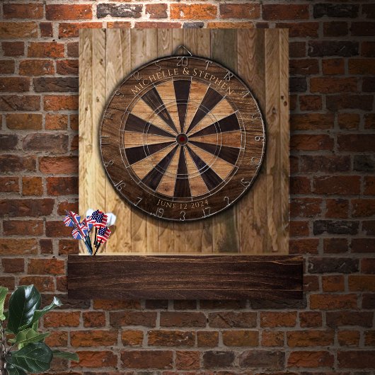 Houten Effect Dartboard Doordachte Keepsake Gift Dartbord