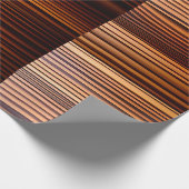 Houten eiken textuur lijnen Geometrisch patroon Cadeaupapier (Hoek)